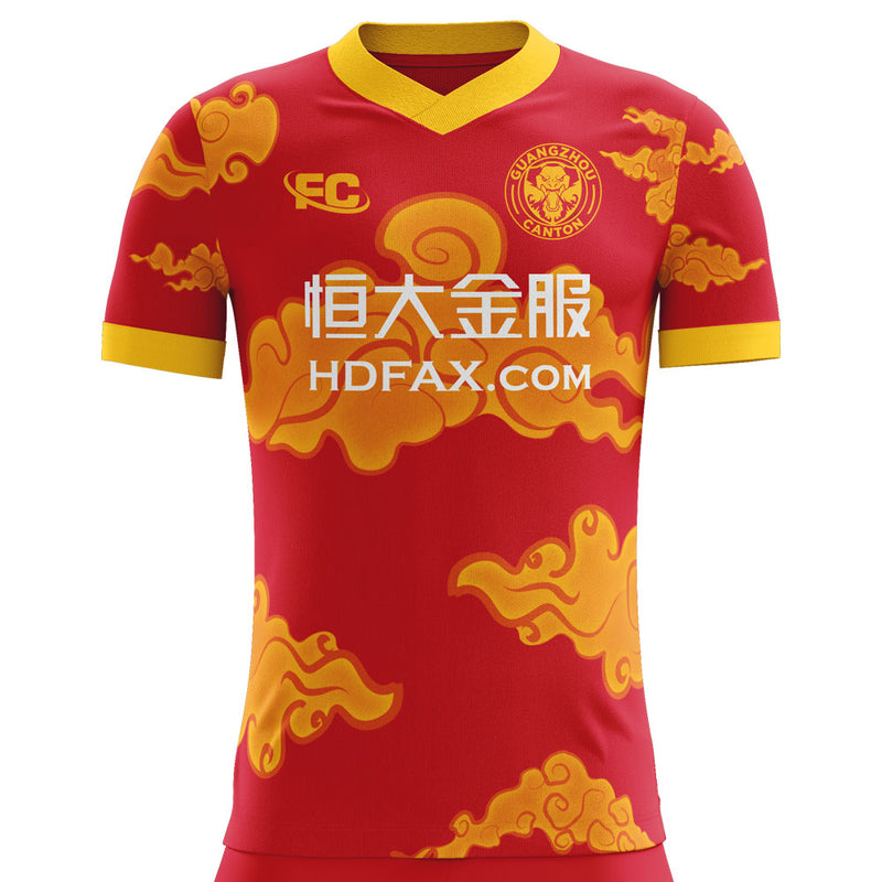 Guangzhou Evergrande 2020-2021 Home Concept Football Kit - Terrace Gear