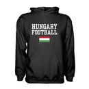 Hungary Football Hoodie - Black