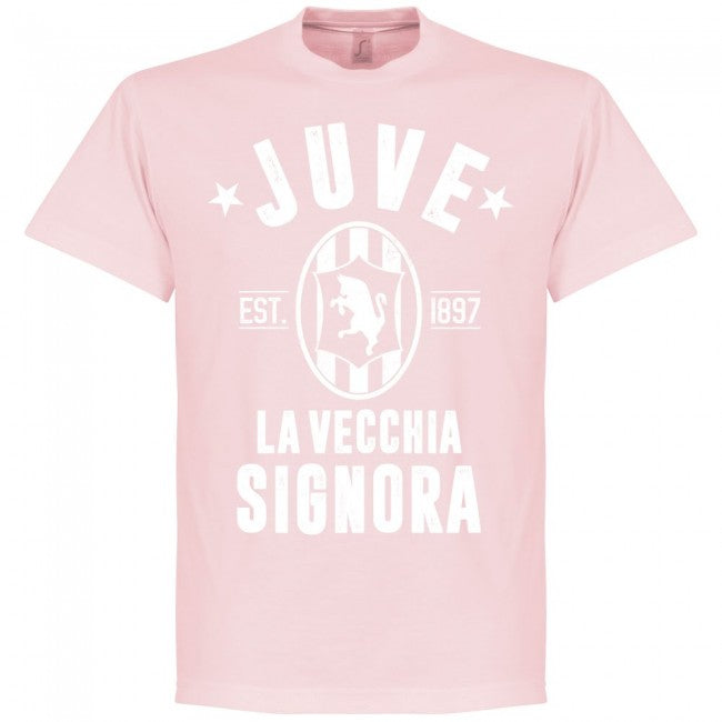 Juve Established T-Shirt - Pink - Terrace Gear