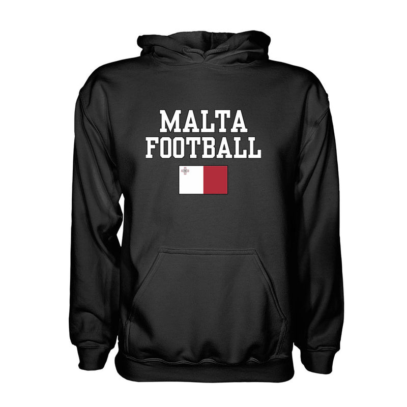 Malta Football Hoodie - Black