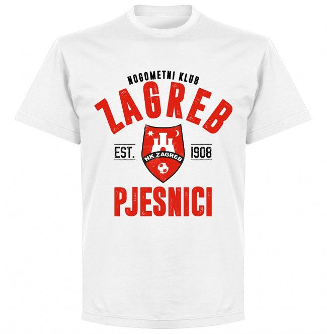 NK Zagreb Established T-shirt - White - Terrace Gear