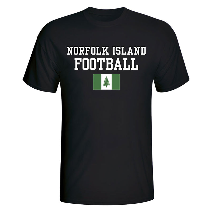 Norfolk Island Football T-Shirt - Black