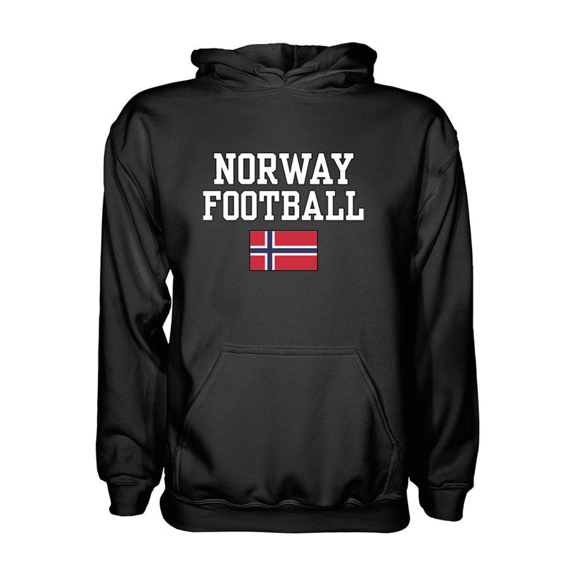 Norway Football Hoodie - Black