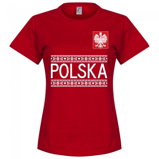 Poland Team Womens T-Shirt - Red