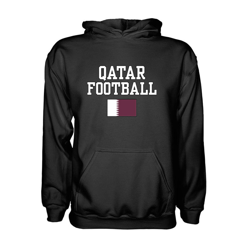 Qatar Football Hoodie - Black