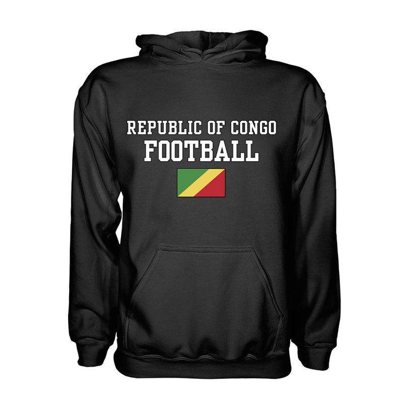 Republic of Congo Football Hoodie - Black