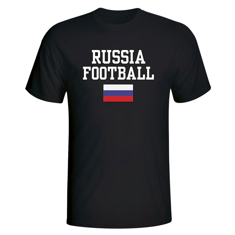 Russia Football T-Shirt - Black