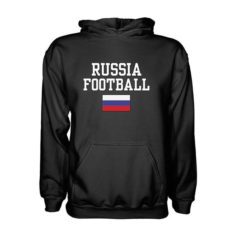 Russia Football Hoodie - Black