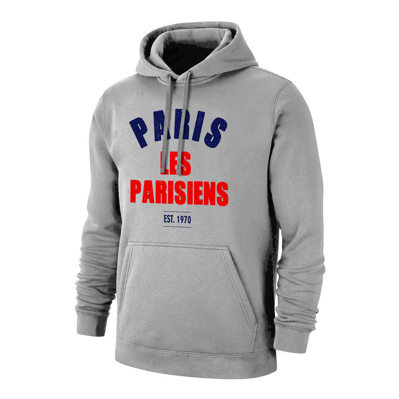 Paris Saint Germain 'Est.1970' footer with hood - Grey