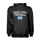 Saint Lucia Football Hoodie - Black