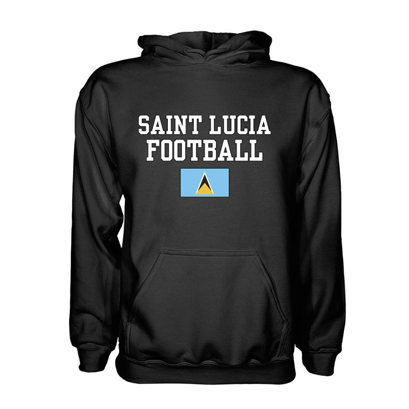 Saint Lucia Football Hoodie - Black