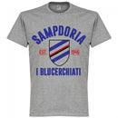 Sampdoria Established T-Shirt - Grey - Terrace Gear