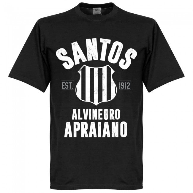 Santos Established T-Shirt - Black - Terrace Gear