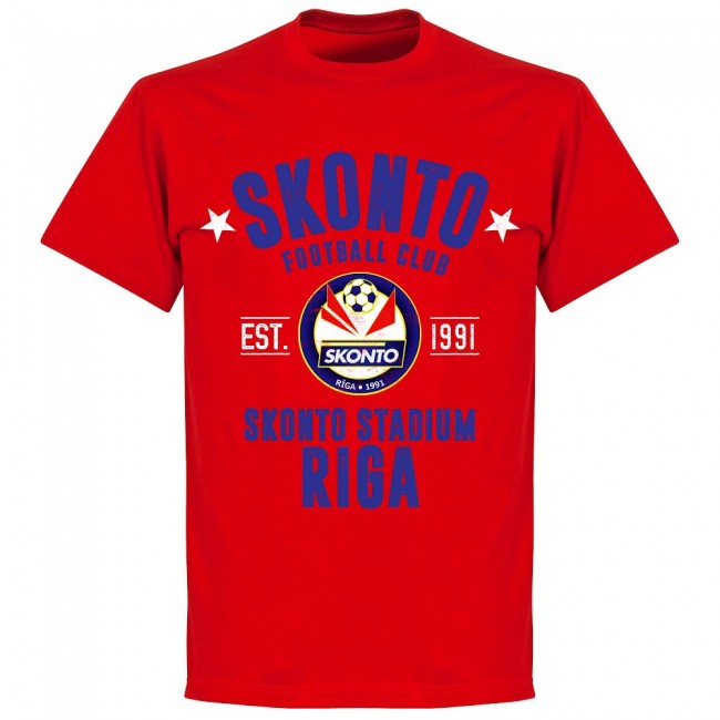 Skonto Riva Established T-shirt - Red - Terrace Gear