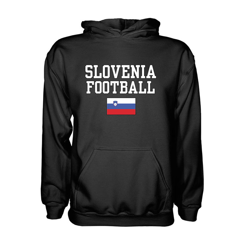 Slovenia Football Hoodie - Black