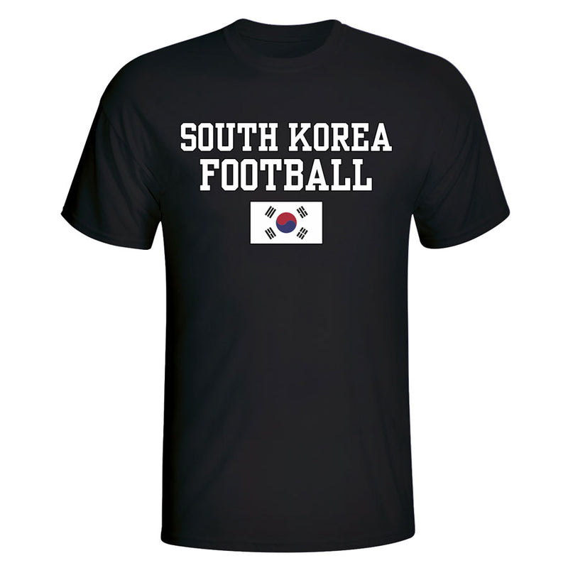 South Korea Football T-Shirt - Black