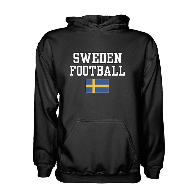 Sweden Football Hoodie - Black