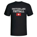 Switzerland Football T-Shirt - Black