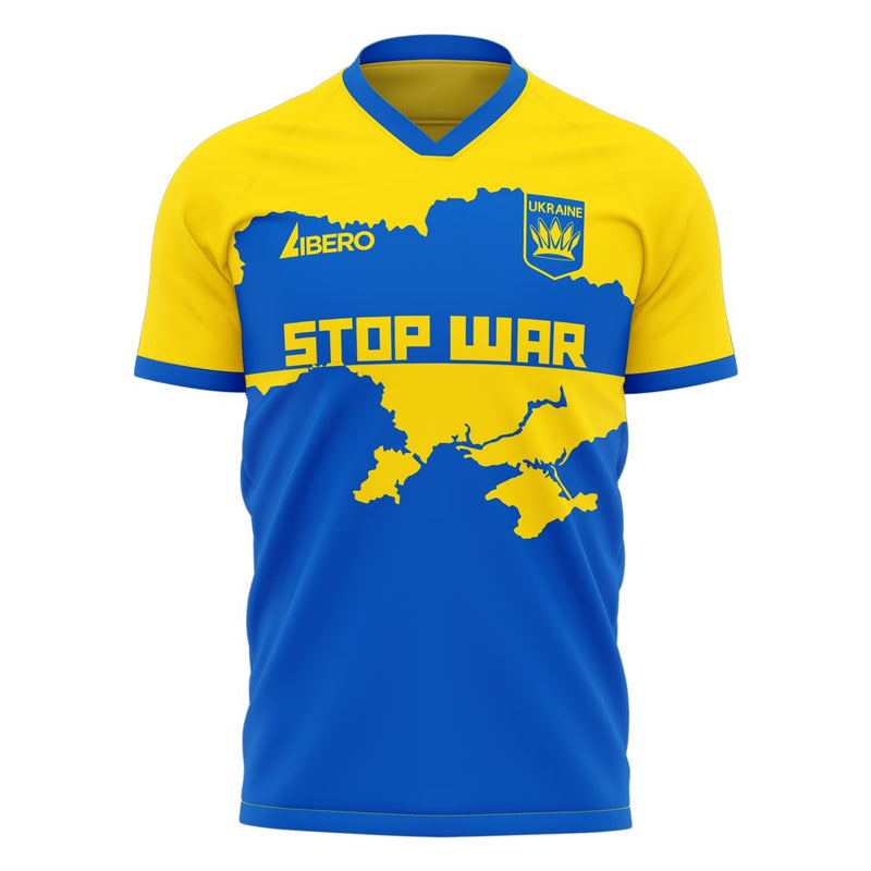 Ukraine Stop War Concept Football Kit (Libero) - Blue (ZELENSKYY 1)