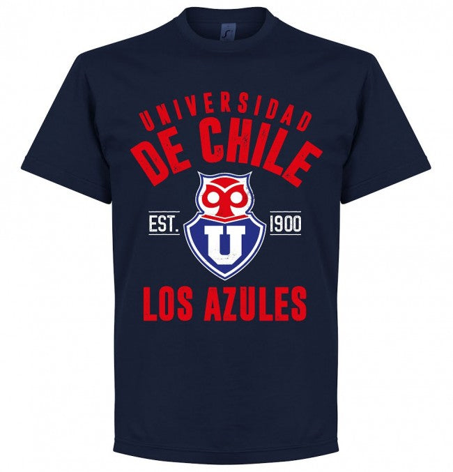 Universidad de Chile Established T-Shirt - Navy - Terrace Gear