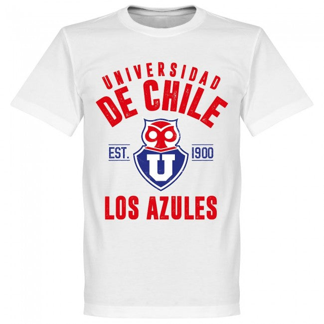 Universidad de Chile Established T-Shirt - White - Terrace Gear