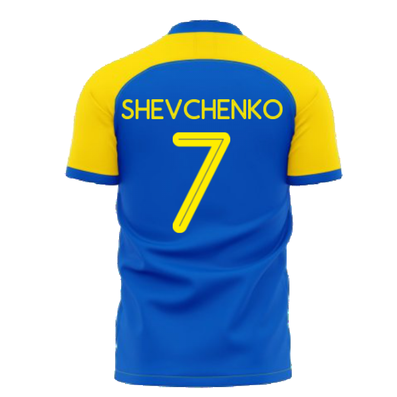 Ukraine Stop War Concept Football Kit (Libero) - Blue (SHEVCHENKO 7)