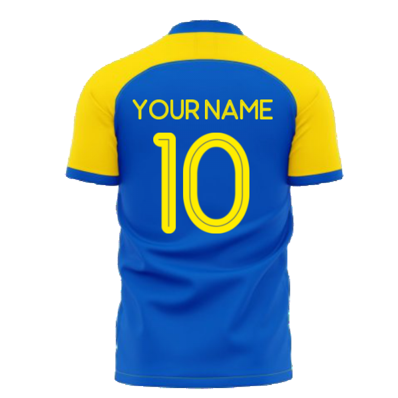 Ukraine Stop War Concept Football Kit (Libero) - Blue (Your Name)