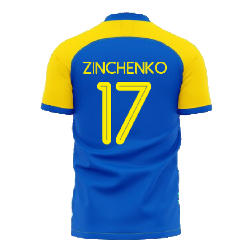 Ukraine Stop War Concept Football Kit (Libero) - Blue (ZINCHENKO 17)