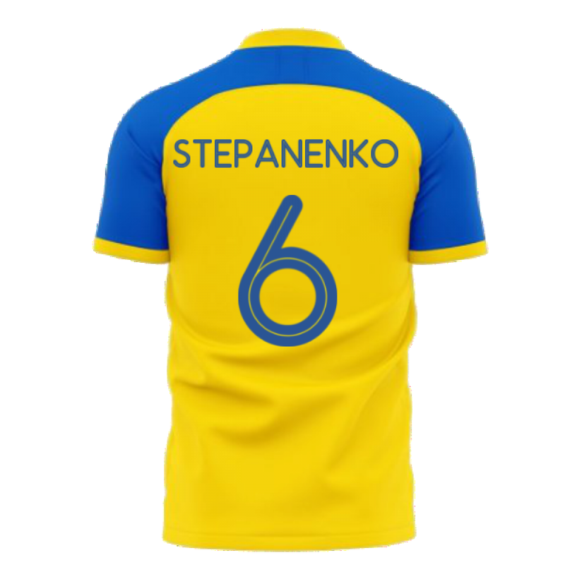 Ukraine Stop War Concept Football Kit (Libero) - Yellow (STEPANENKO 6)