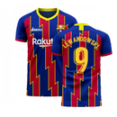Catalonia 2022-2023 Home Concept Football Kit (Libero) (LEWANDOWSKI 9)