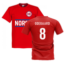 Norway Team T-Shirt - Red (Odegaard 8)