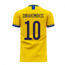 Sweden 2020-2021 Home Concept Football Kit (Libero) (IBRAHIMOVIC 10)