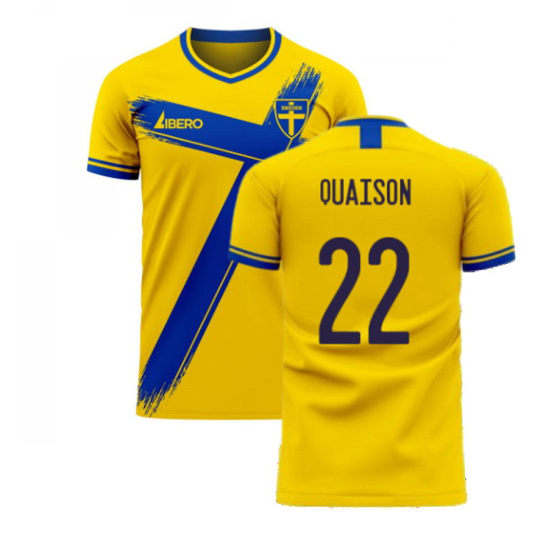 Sweden 2020-2021 Home Concept Football Kit (Libero) (QUAISON 22)