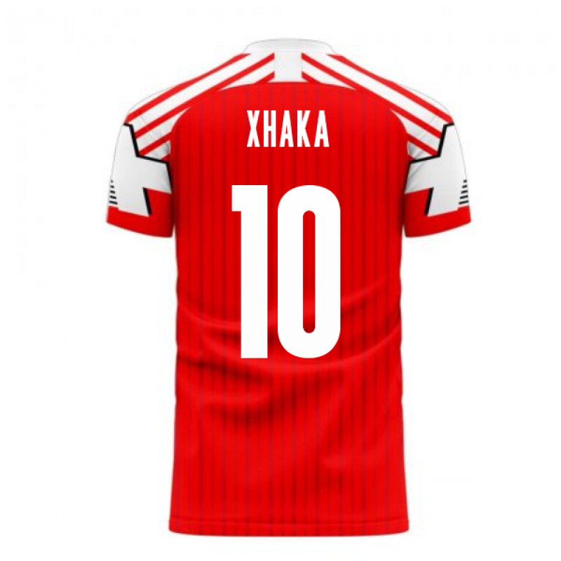 Switzerland 2020-2021 Retro Concept Football Kit (Libero) (XHAKA 10)