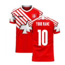 Switzerland 2020-2021 Retro Concept Football Kit (Libero) (Your Name)