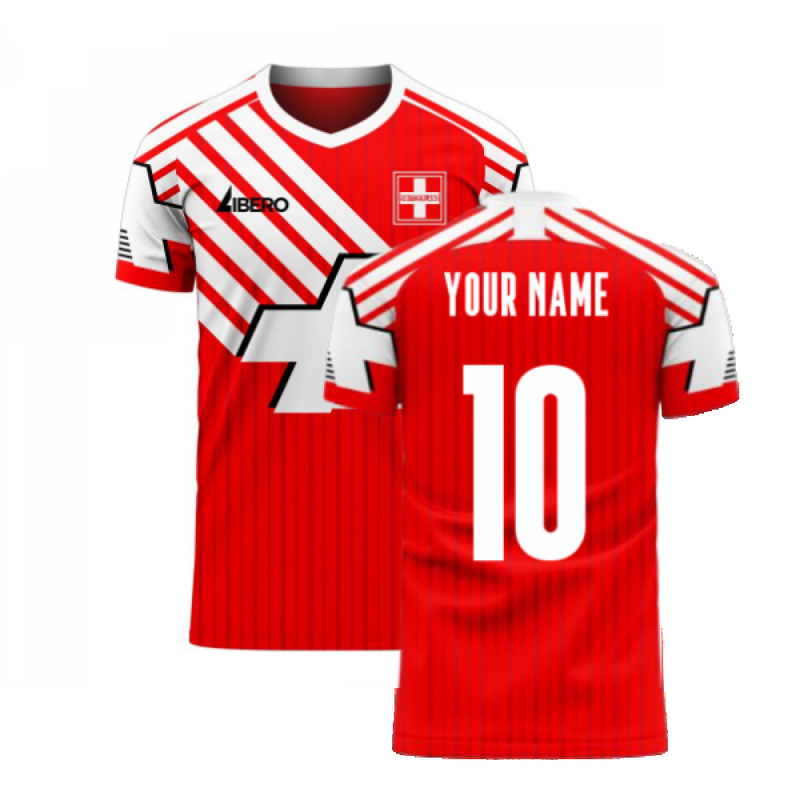 Switzerland 2020-2021 Retro Concept Football Kit (Libero) (Your Name)