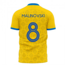 Ukraine 2020-2021 Home Concept Football Kit (Libero) (MALINOVSKI 8)