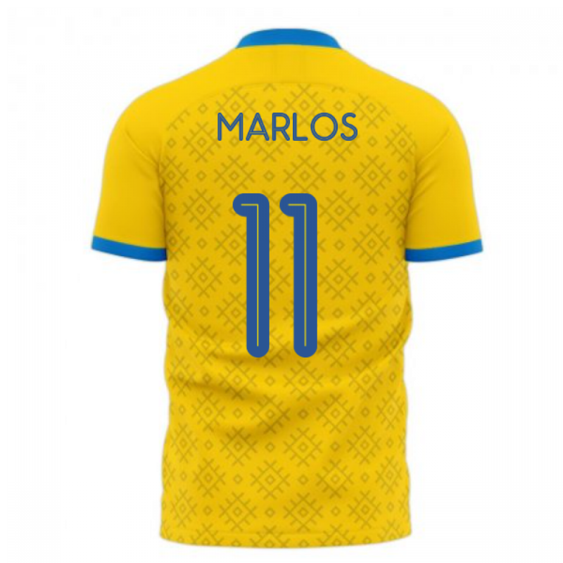 Ukraine 2020-2021 Home Concept Football Kit (Libero) (MARLOS 11)