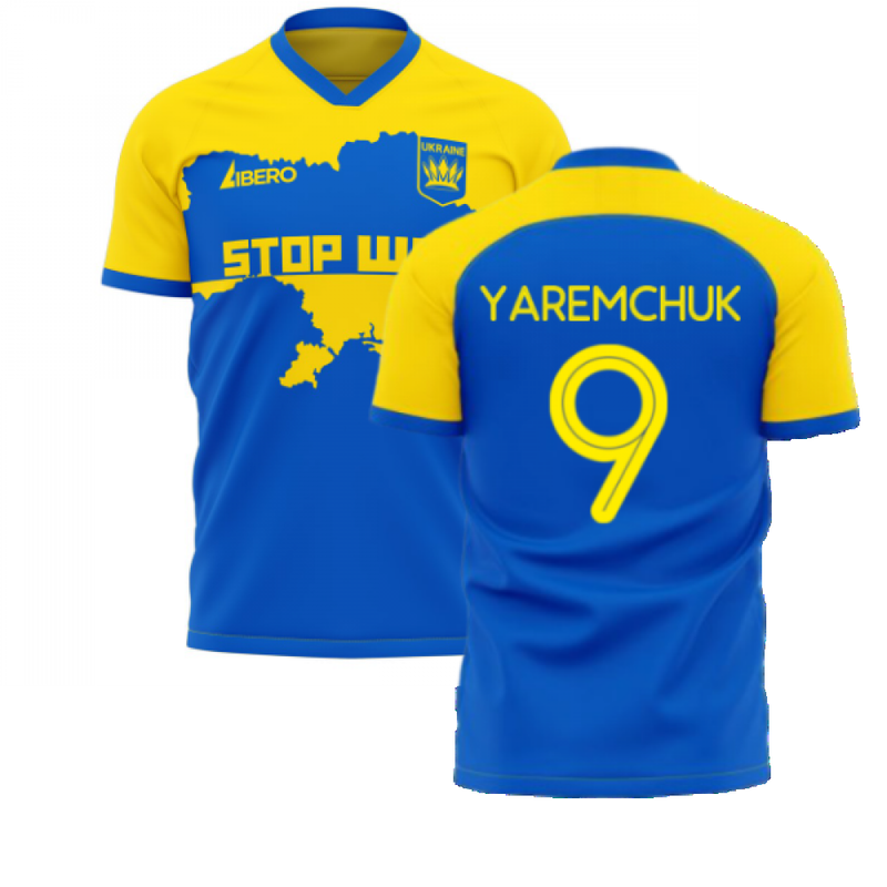 Ukraine Stop War Concept Football Kit (Libero) - Blue (YAREMCHUK 9)