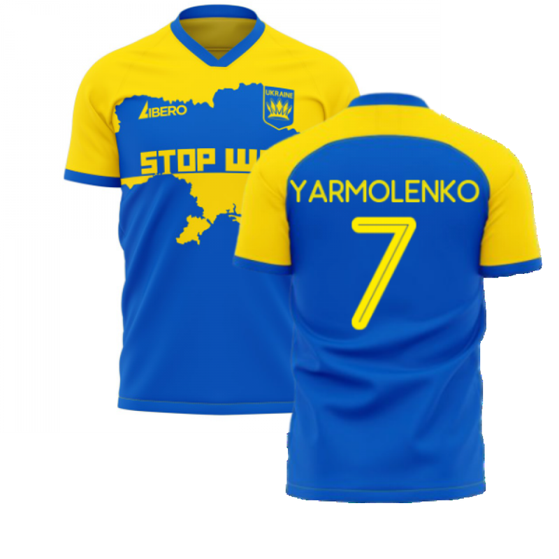 Ukraine Stop War Concept Football Kit (Libero) - Blue (YARMOLENKO 7)