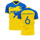 Ukraine Stop War Concept Football Kit (Libero) - Yellow (STEPANENKO 6)